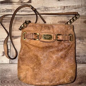 Michael Kors Tan Crossbody Bag with Gold Accents